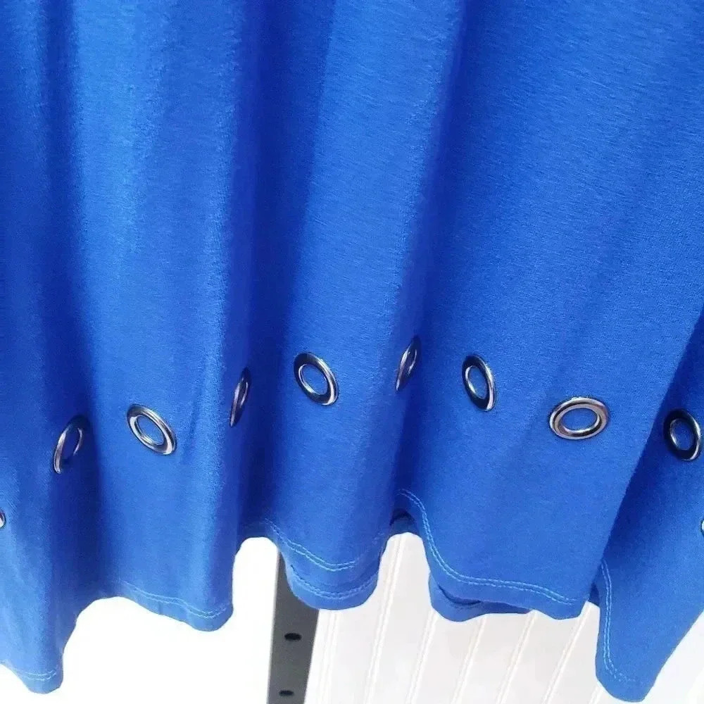 Cyrus Royal Blue Grommet Tunic - Picture 5 of 7